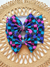 Load image into Gallery viewer, Neon Checks Bow