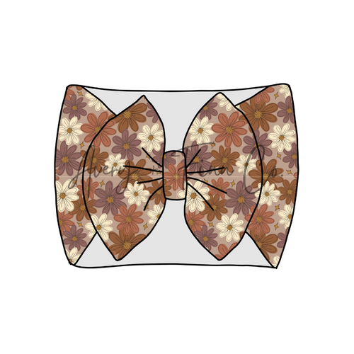Apricot Floral Bow