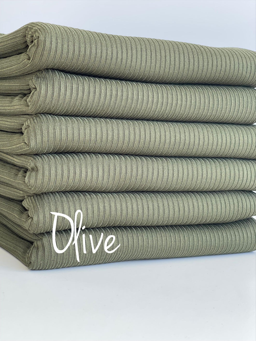 Olive Ribbed Fabric