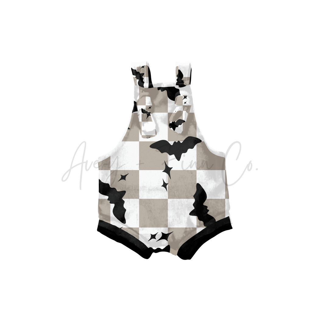 Checkered Bats Fabric