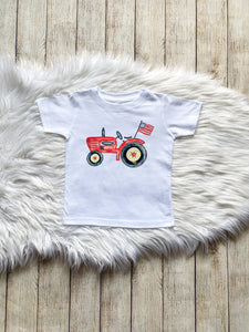 American Flag Tractor Tee