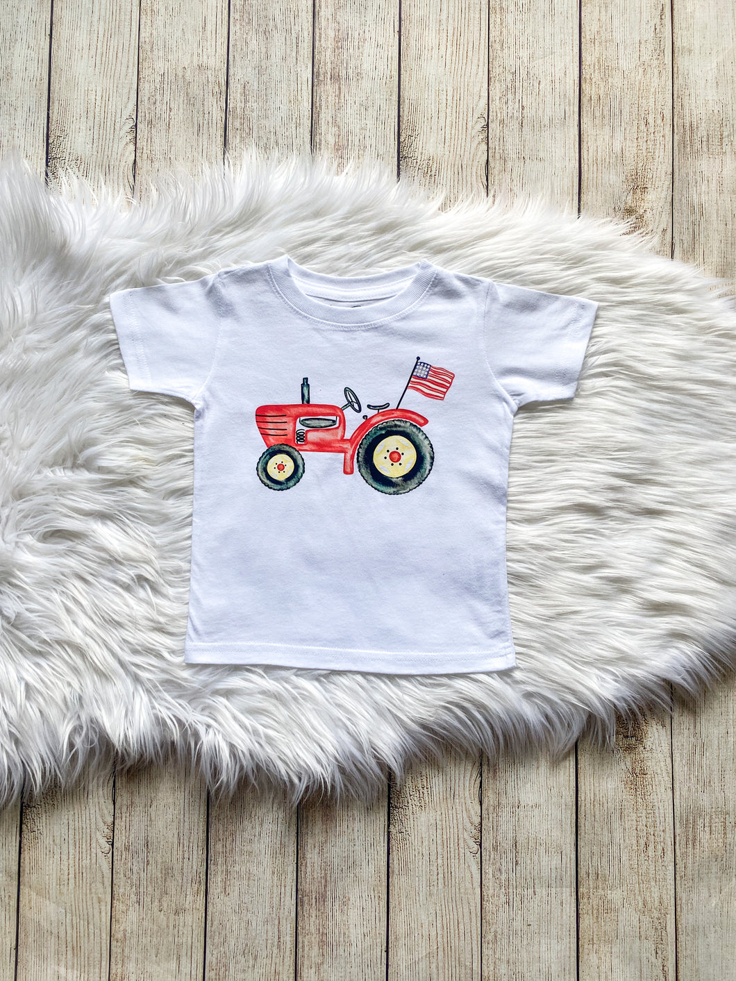 American Flag Tractor Tee