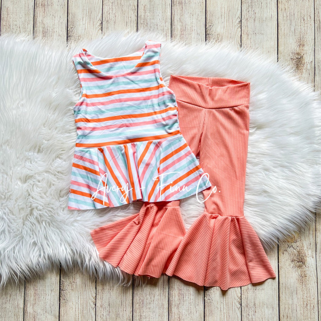 Stripes Peplum Tank