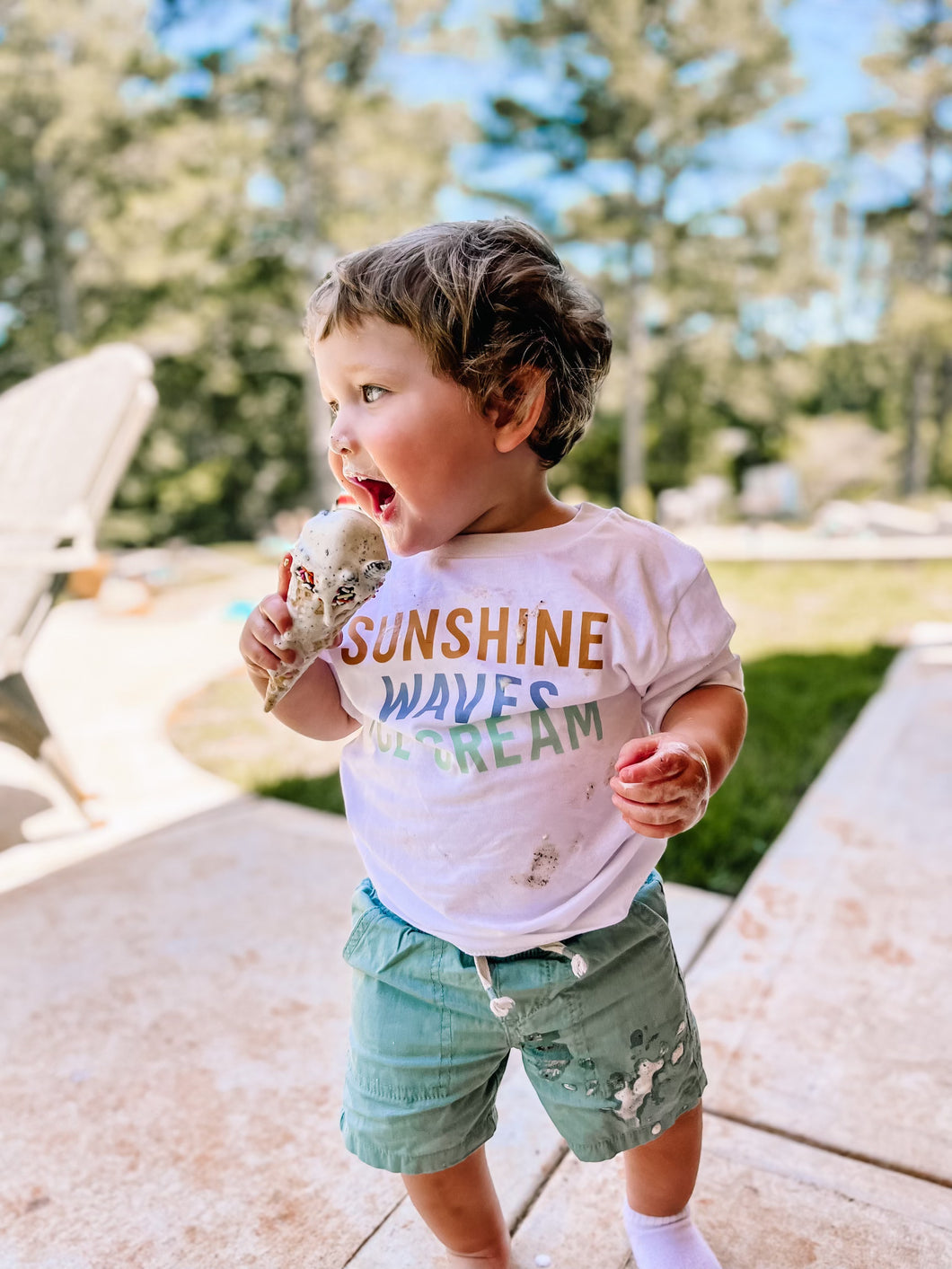 Sunshine Waves Ice Cream (Blue) Tee