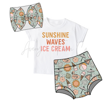 Load image into Gallery viewer, Sunshine Ice cream Waves (Pink) Tee