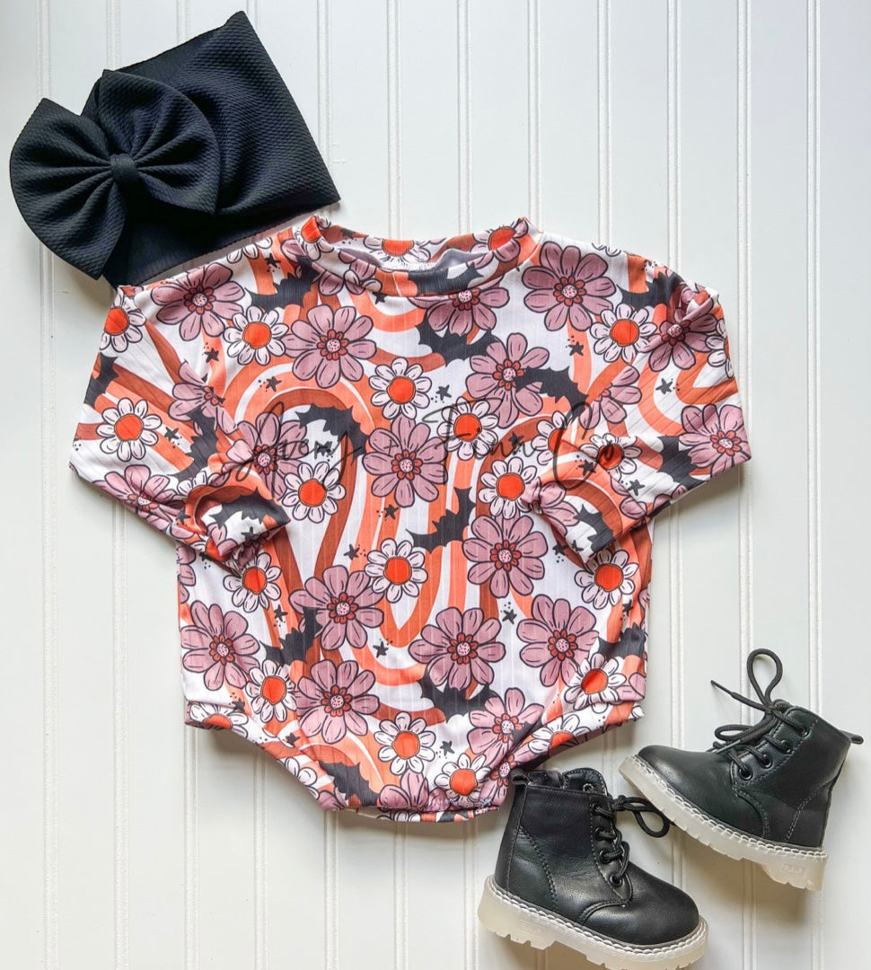 Groovy Bat Sweater Romper