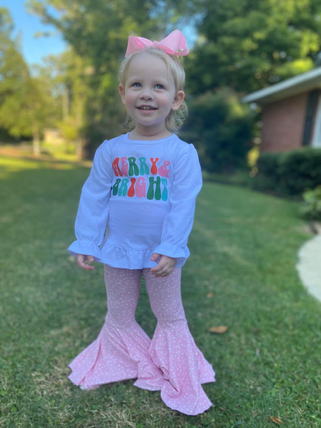 Merry & Bright Ruffle Tee