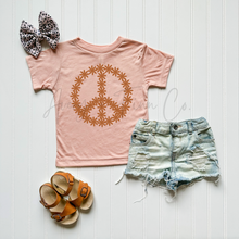 Load image into Gallery viewer, Floral Peace Sign Tee
