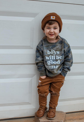 Boys Will Be Good Humans Sweatshirt