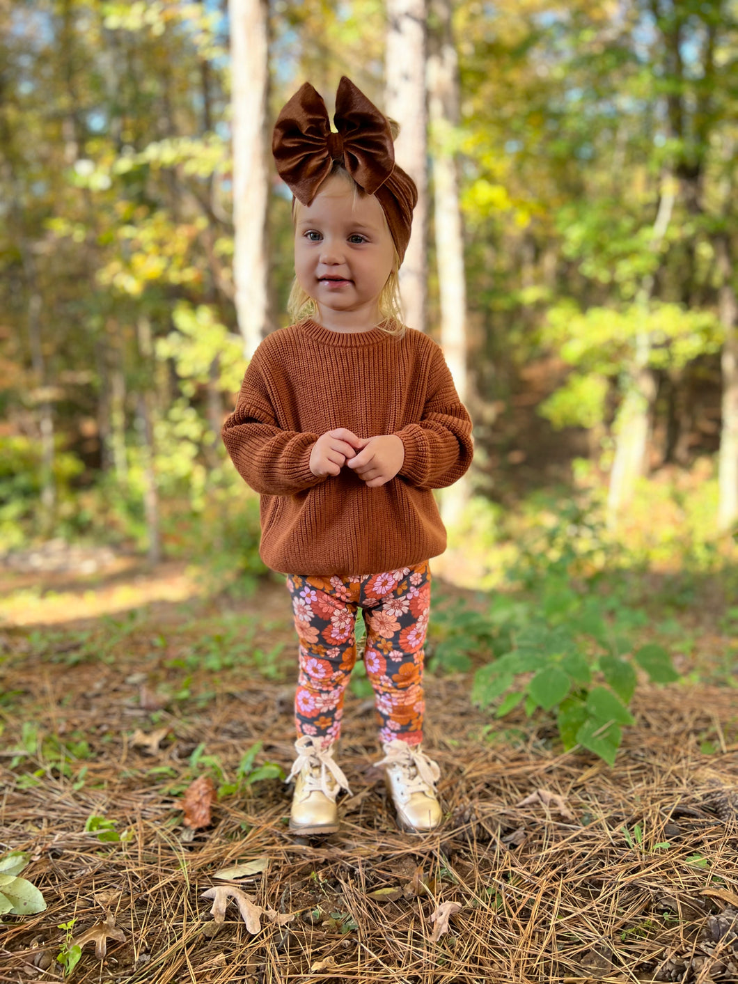 Fall Floral Leggings RTS