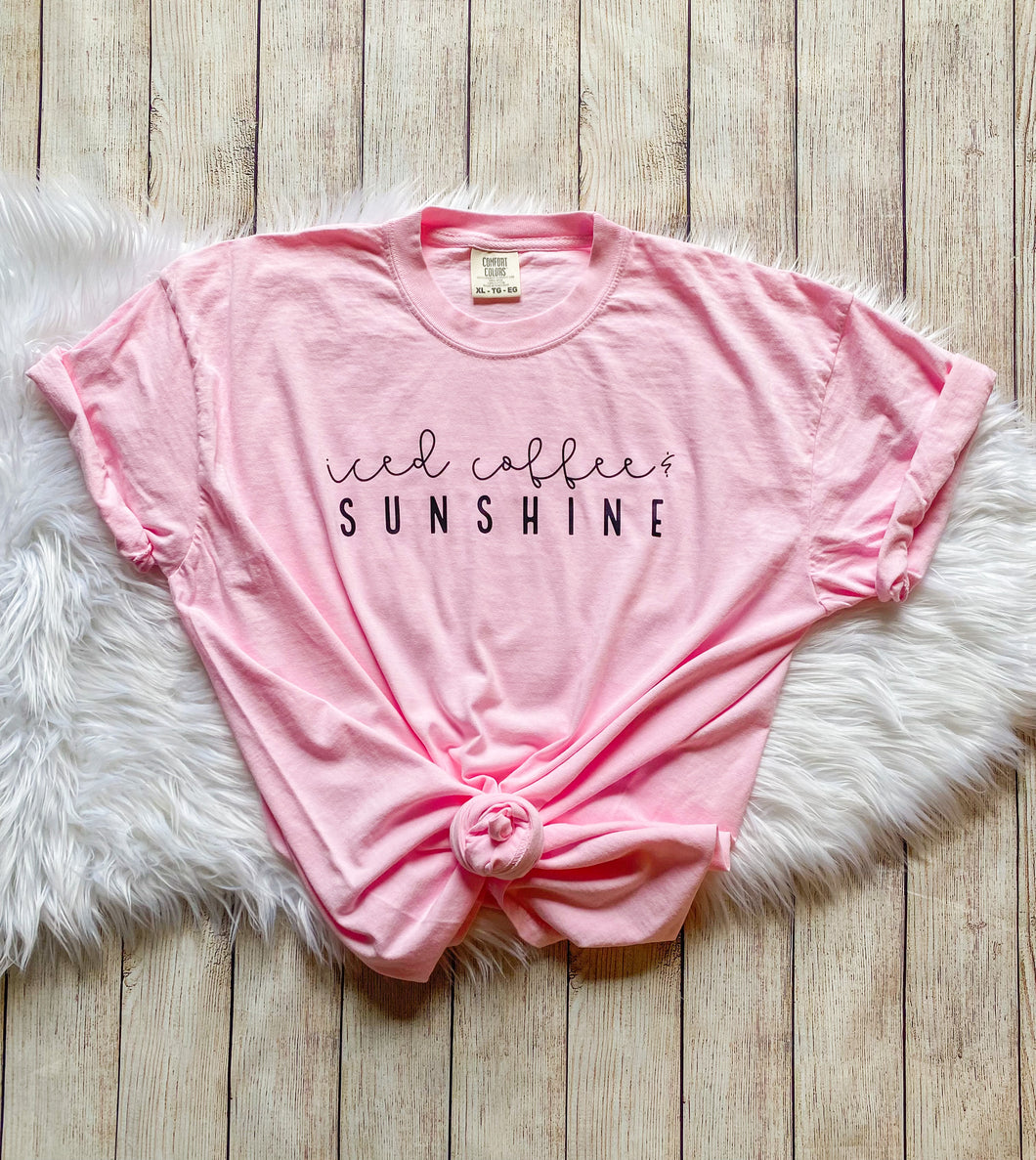 Iced Coffee & Sunshine Comfort Colors Tee