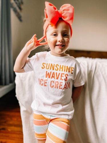 Sunshine Ice cream Waves (Pink) Tee