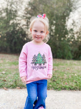 Load image into Gallery viewer, Merry Christmas Leopard Trees Toddler Sweatshirt