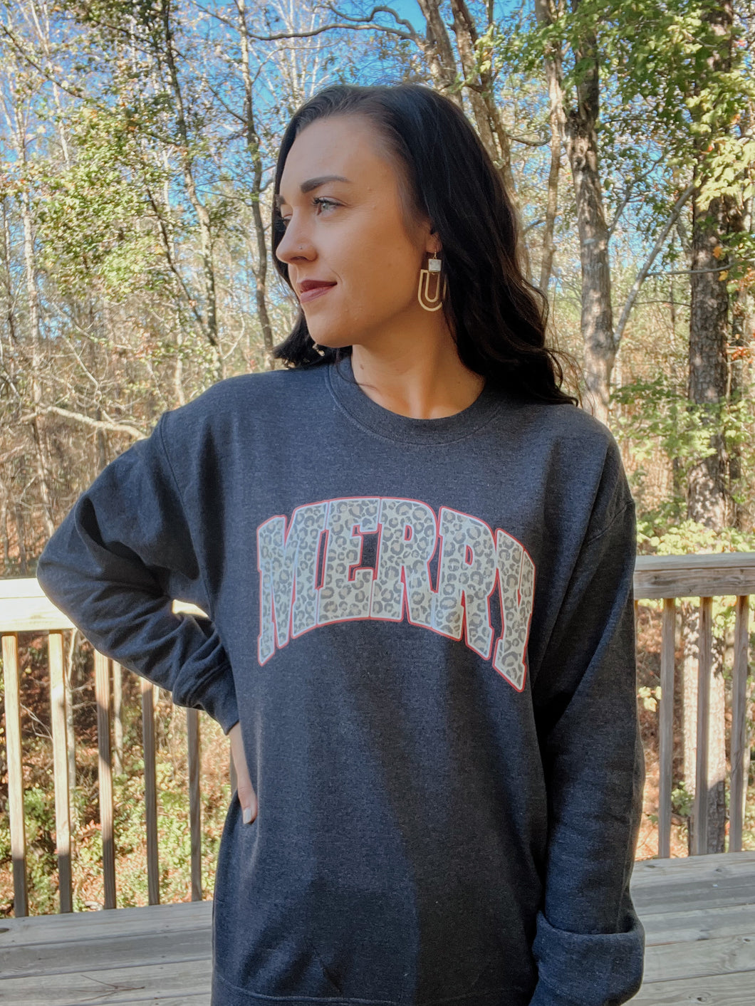 Merry Leopard Sweatshirt